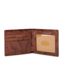 Washed Leather Billfold Wallet