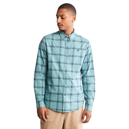 LS Eastham River Stretch Poplin Check Shirt Regular