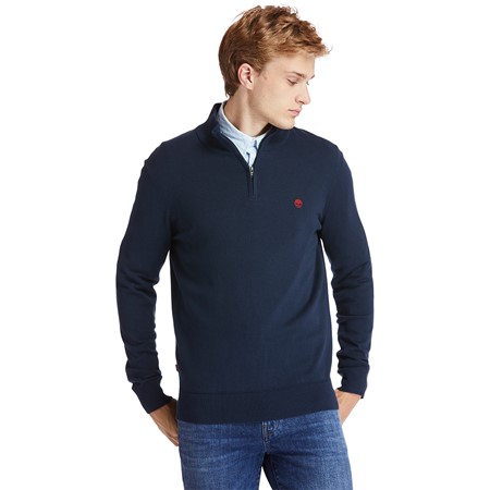 LS Williams River Cotton YD 1/4 Zip Sweater Regular