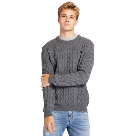 Phillips Brook Lambswool Cable Crew Sweater Regular