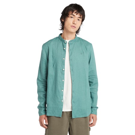 LS Mill River Linen Korean Collar Shirt Slim