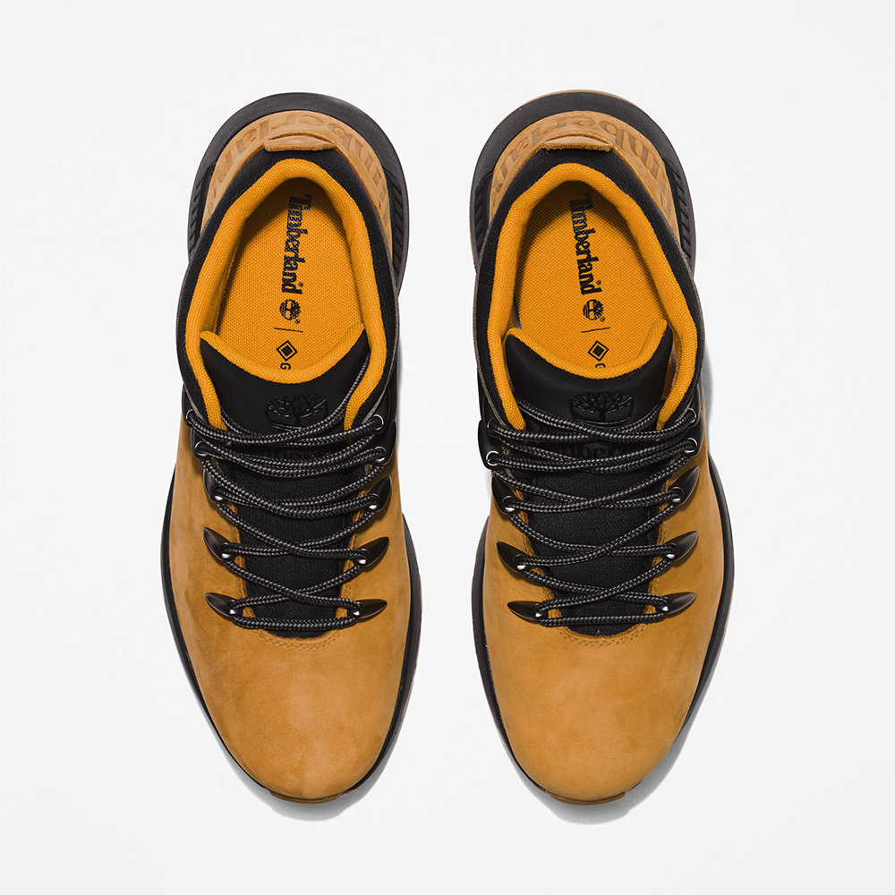 Botas Goretex amarillas para hombre Sprint Trekker Mid Lace Up Waterproof  Sneaker Wheat