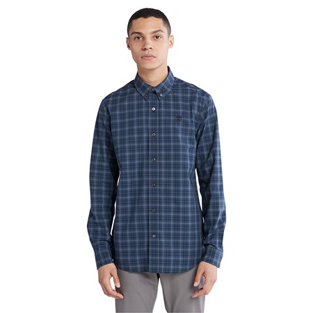 LS Eastham River Stretch Poplin Check Shirt Regular