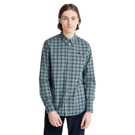 LS Eastham River Stretch Poplin Check Shirt Regular