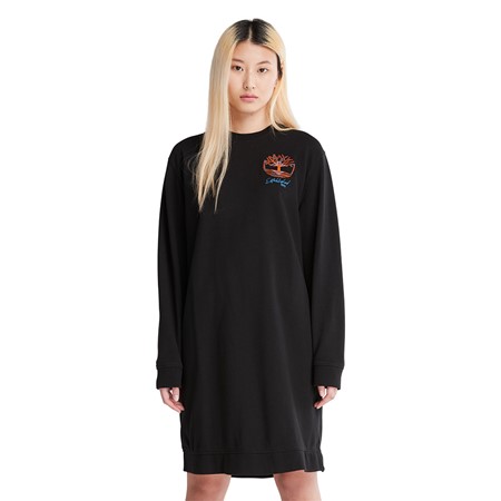 Plaid Logo Crew Dress