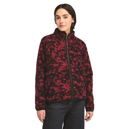 Printed Full Zip High Pile Fleece Jacket